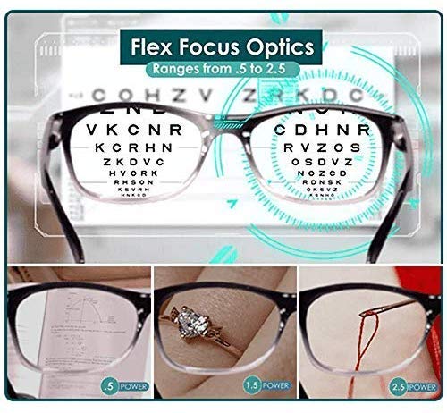 Auto Focus One Power Reader Premium Reading Glasses for Men & Women – Clear Vision for Small Print, Mobile & Computer Use | Comfortable Everyday Wear