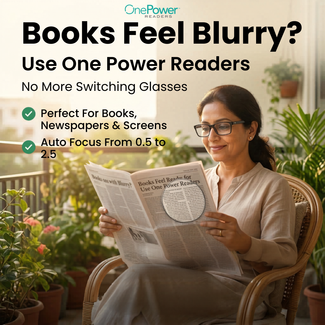 Auto Focus One Power Readers Read Small Print and Computer Screens - no Changing Glasses - Flex Focus optics