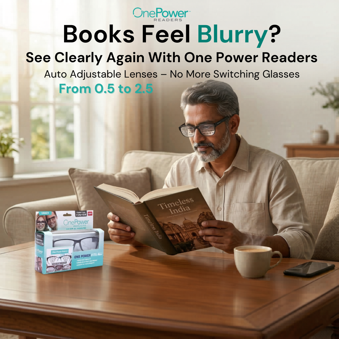 Auto Focus One Power Readers Read Small Print and Computer Screens - no Changing Glasses - Flex Focus optics